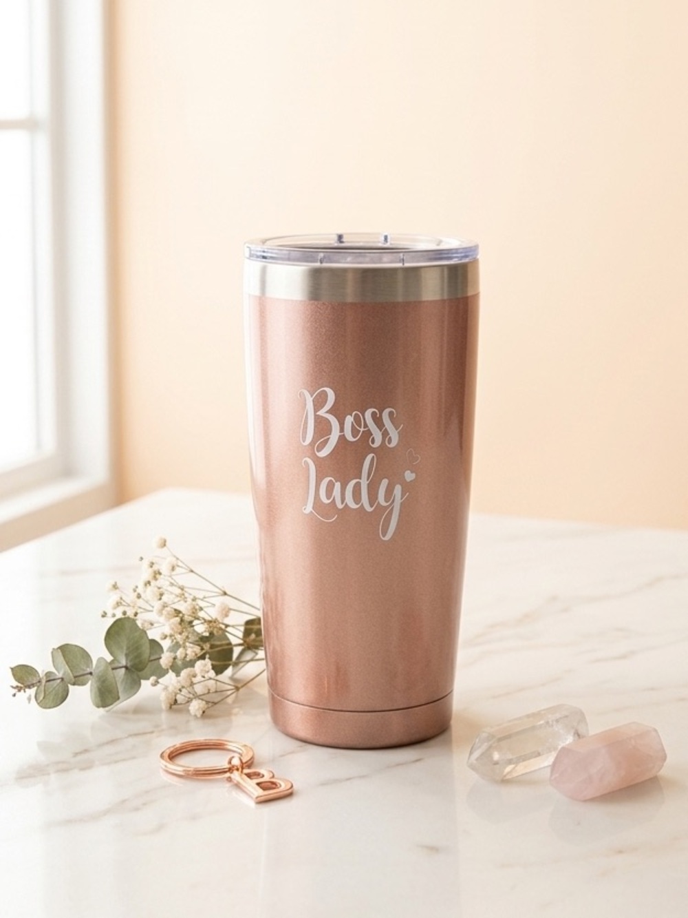 Boss Lady Insulated Tumbler - Rose Gold